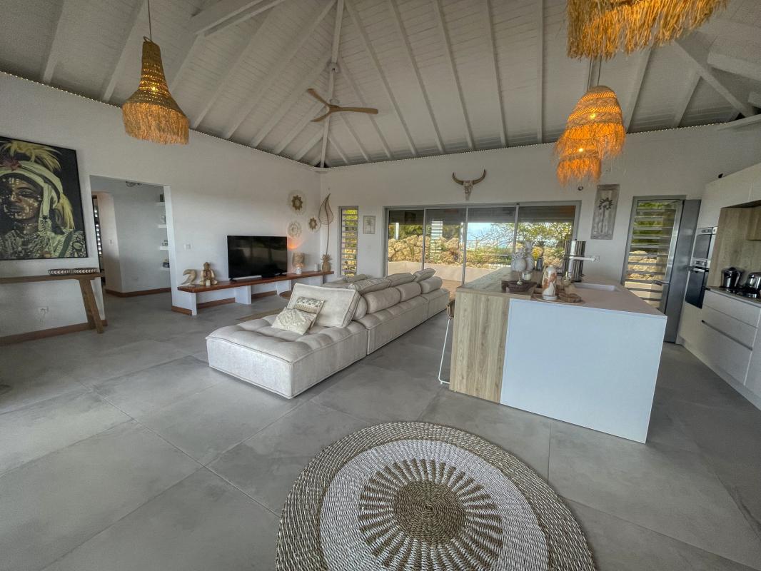 16.Location villa piscine vue mer Saint François Guadeloupe_Espace de vie